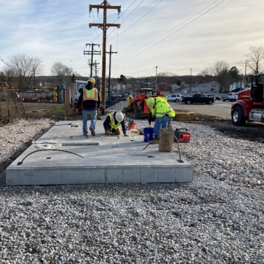 Newville Construction Services working on a civil construction project